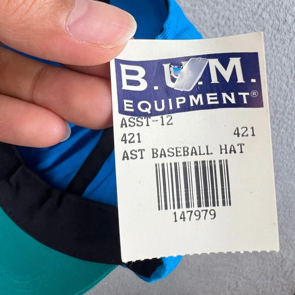 New BUM Equipment Kids Vintage Snapback Hat Blue Teal Baseball Cap ASST-12